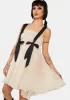 Off White Gothic Multi Bow Dress sold by Dolls Kill