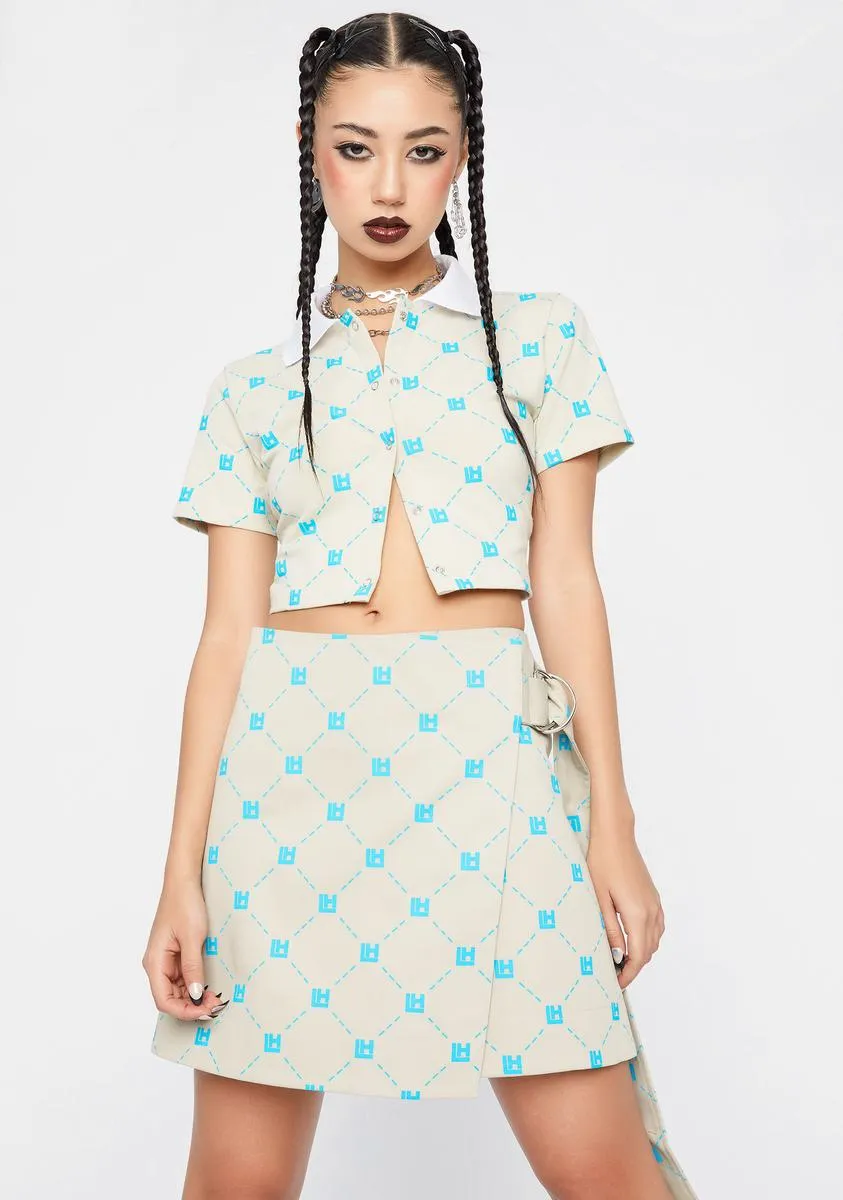 LH Monogram Beige Skirt sold by Dolls Kill product image thumbnail 2