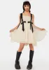 Off White Gothic Multi Bow Dress sold by Dolls Kill