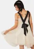 Off White Gothic Multi Bow Dress sold by Dolls Kill