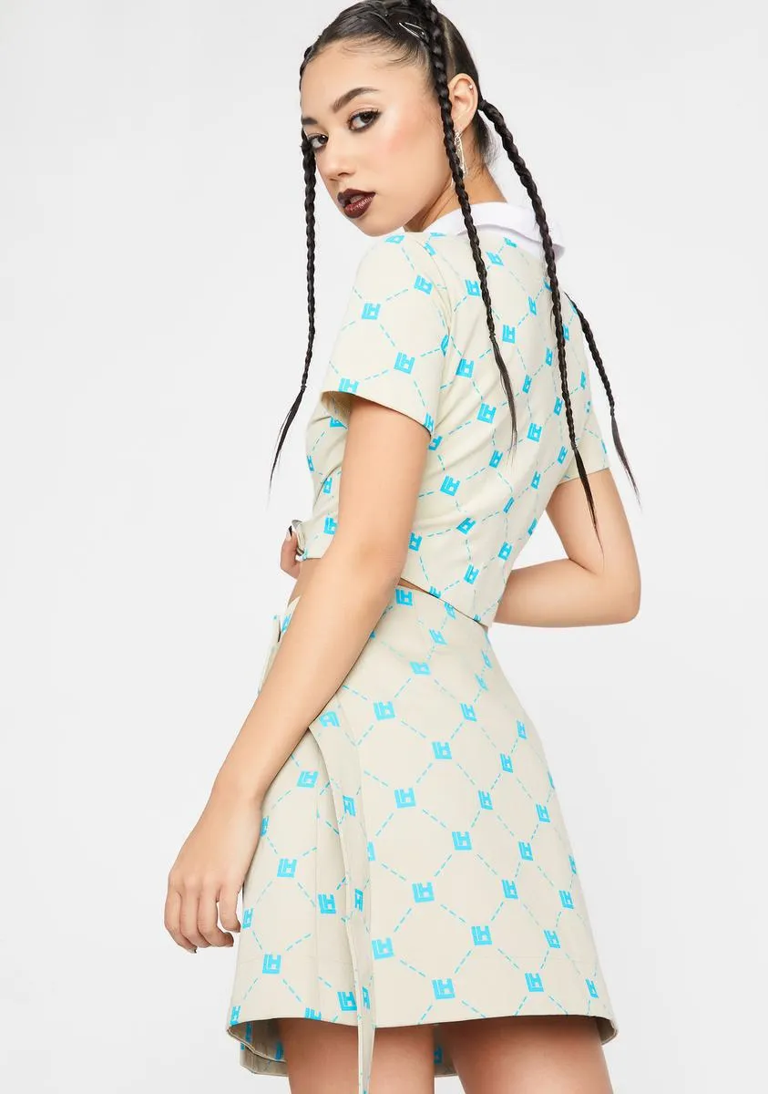 LH Monogram Beige Skirt sold by Dolls Kill product image thumbnail 4