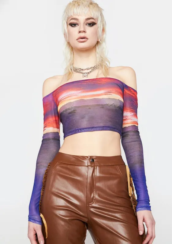 Vacation Dreams Off Shoulder Top sold by Dolls Kill