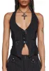 Heather Pinstripe Vest sold by Dolls Kill
