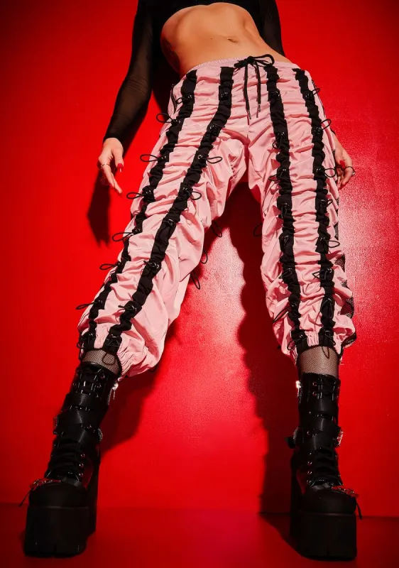 Love On The Line Bungee Cord Jogger Pants sold by Dolls Kill