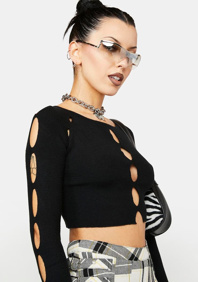 Wicked Fate's On Our Side Cut-Out Top sold by Dolls Kill product image thumbnail 2