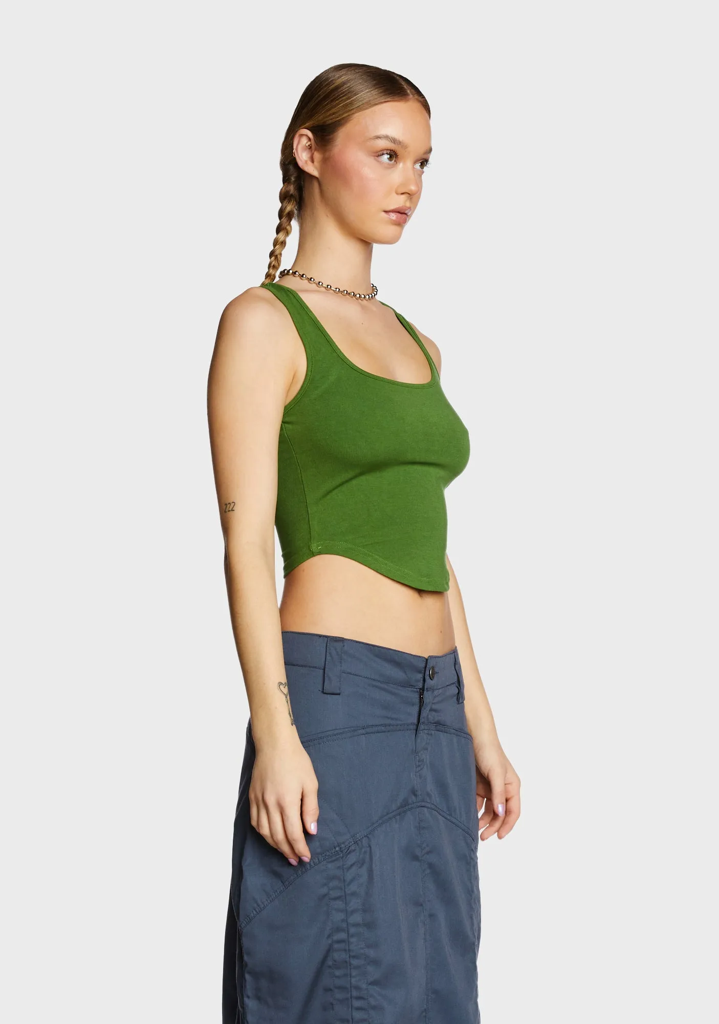 Basic Chic Tank Top - Green sold by Dolls Kill product image thumbnail 5