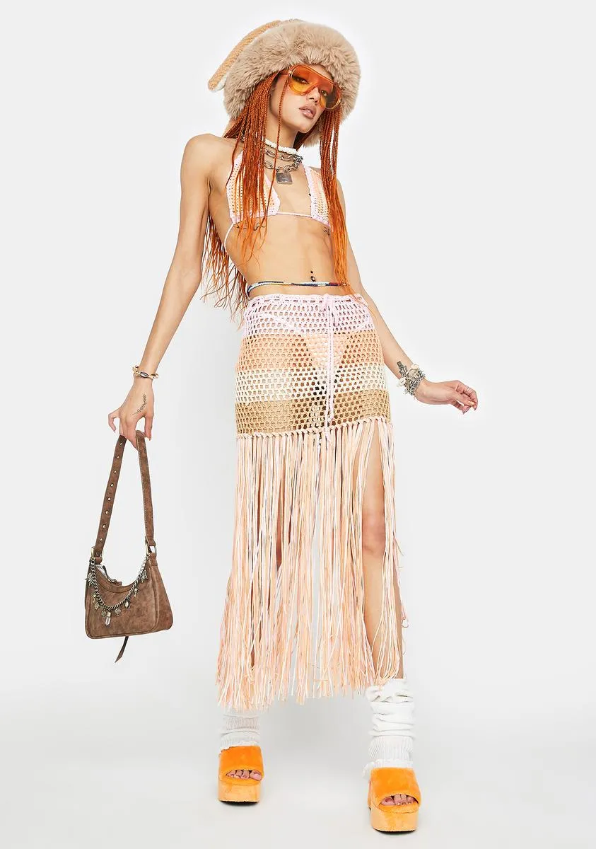 Warmer Nights Fringe Skirt Set sold by Dolls Kill product image thumbnail 3
