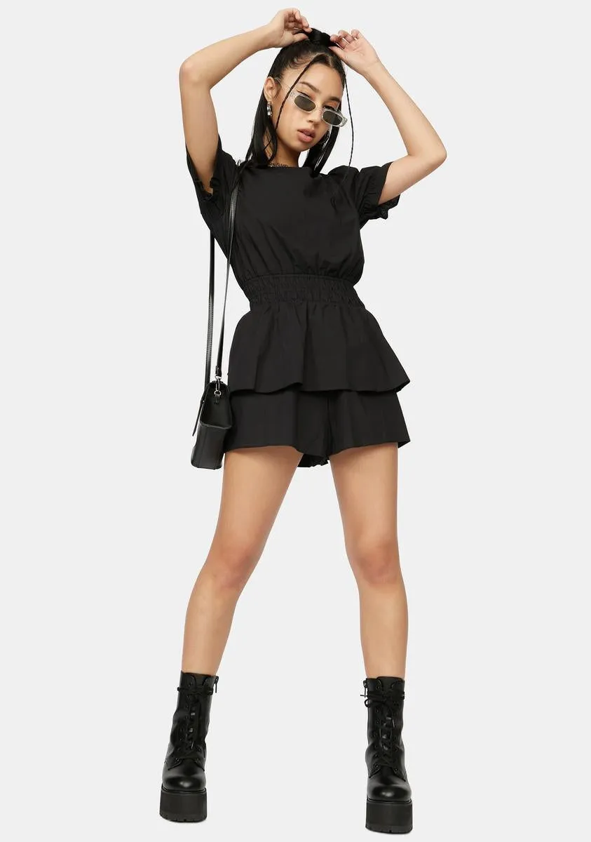 Found Treasures Puff Sleeves Romper sold by Dolls Kill product image thumbnail 3