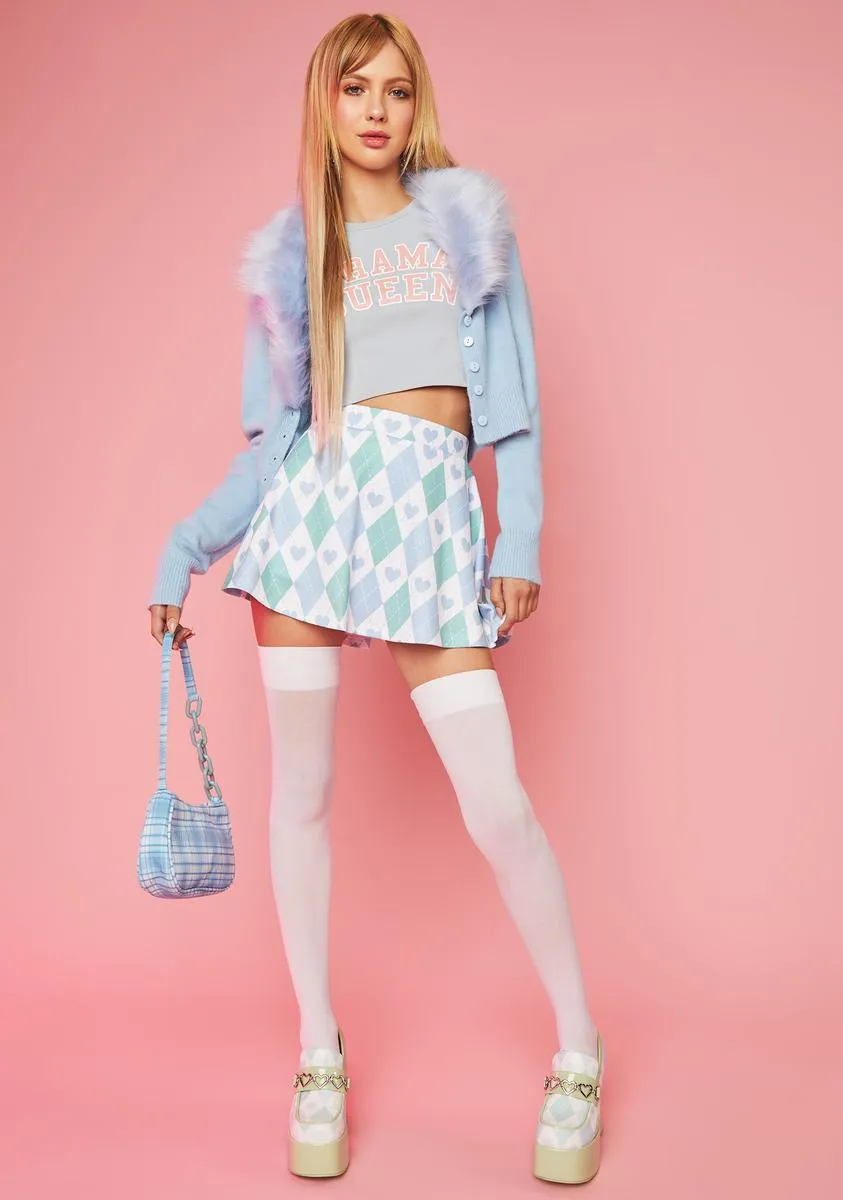 Playing Doubles Argyle Mini Skirt sold by Dolls Kill product image thumbnail 3