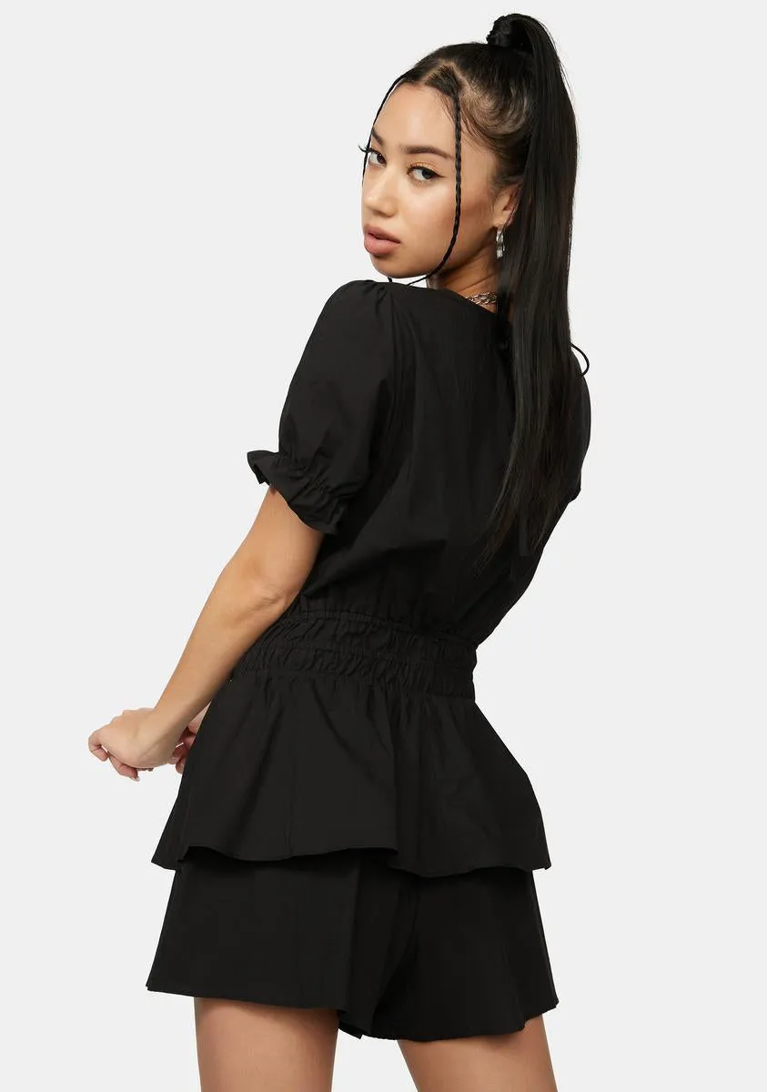 Found Treasures Puff Sleeves Romper sold by Dolls Kill product image thumbnail 4