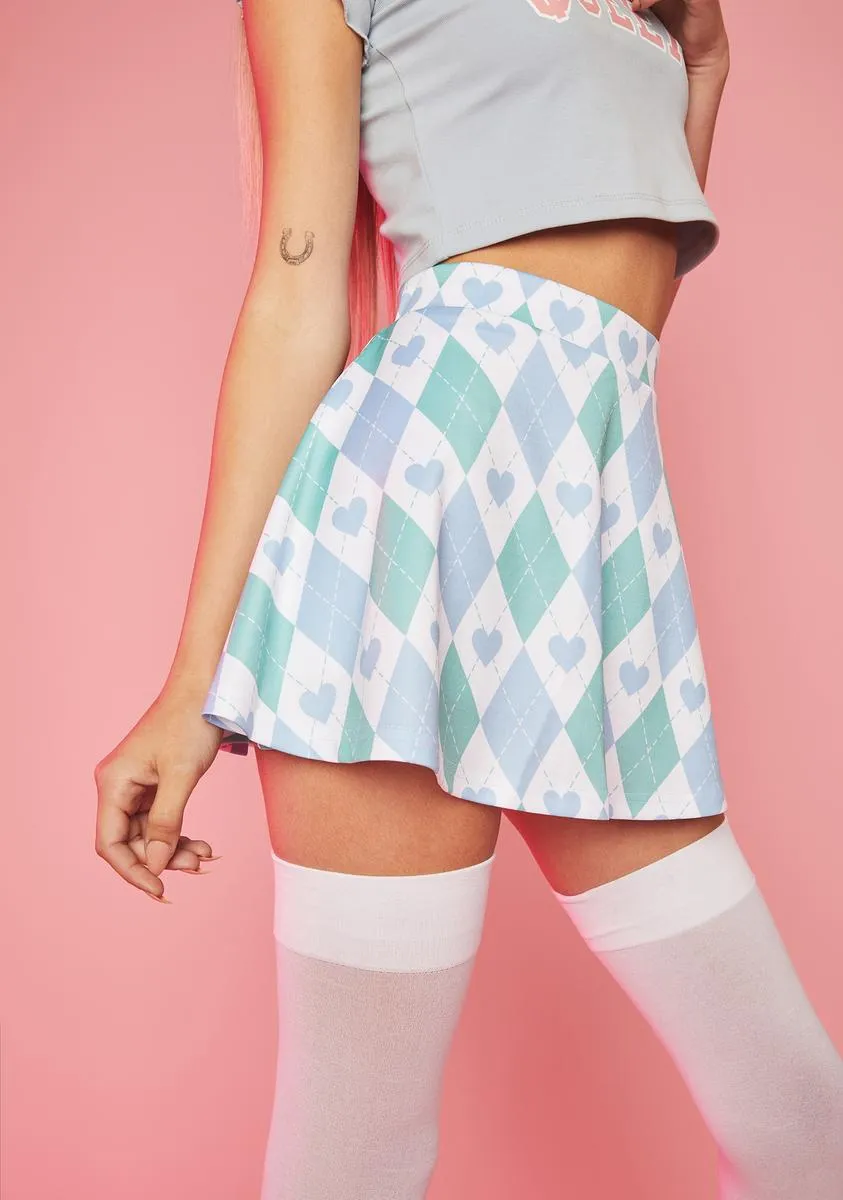 Playing Doubles Argyle Mini Skirt sold by Dolls Kill
