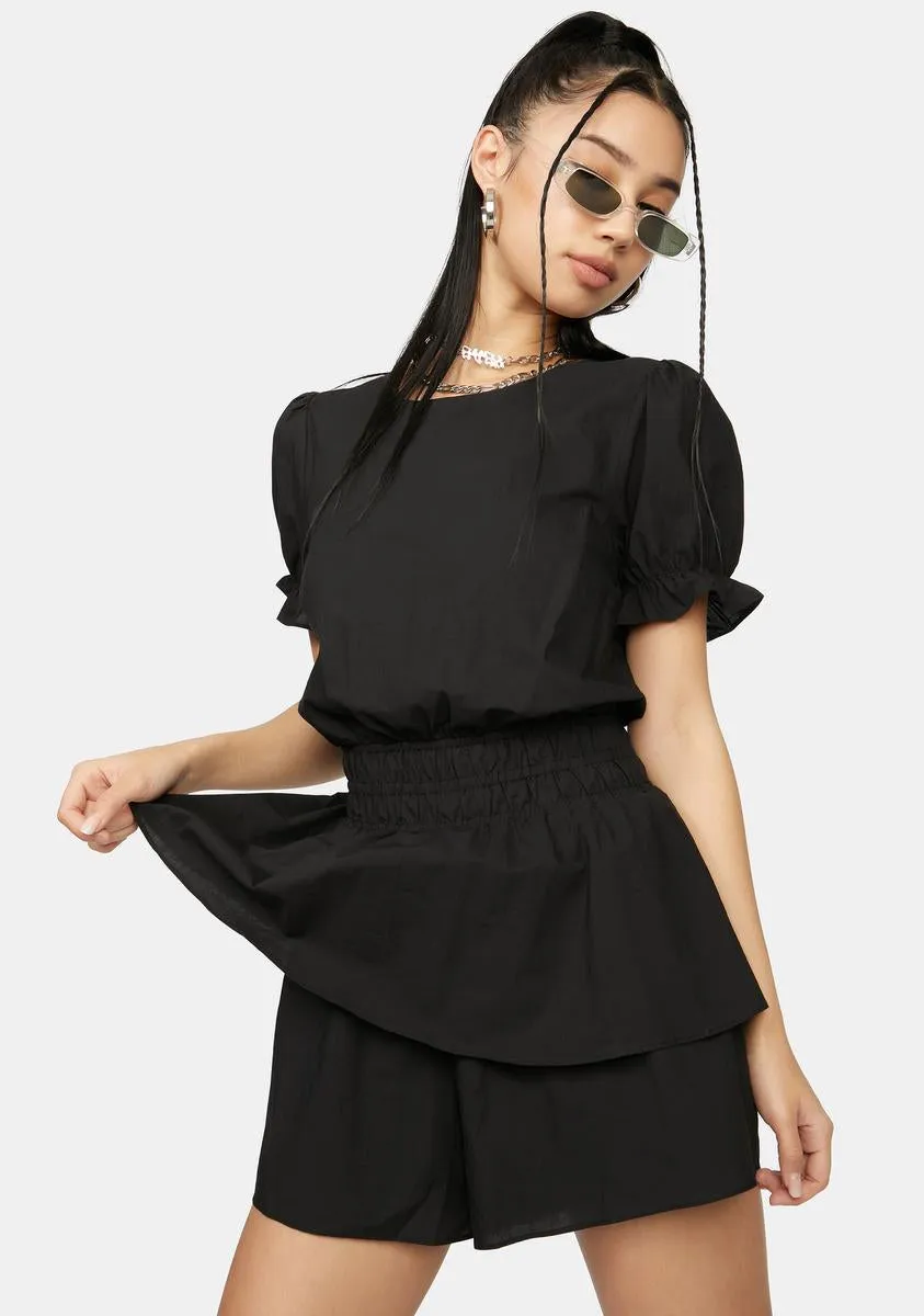 Found Treasures Puff Sleeves Romper sold by Dolls Kill product image thumbnail 2