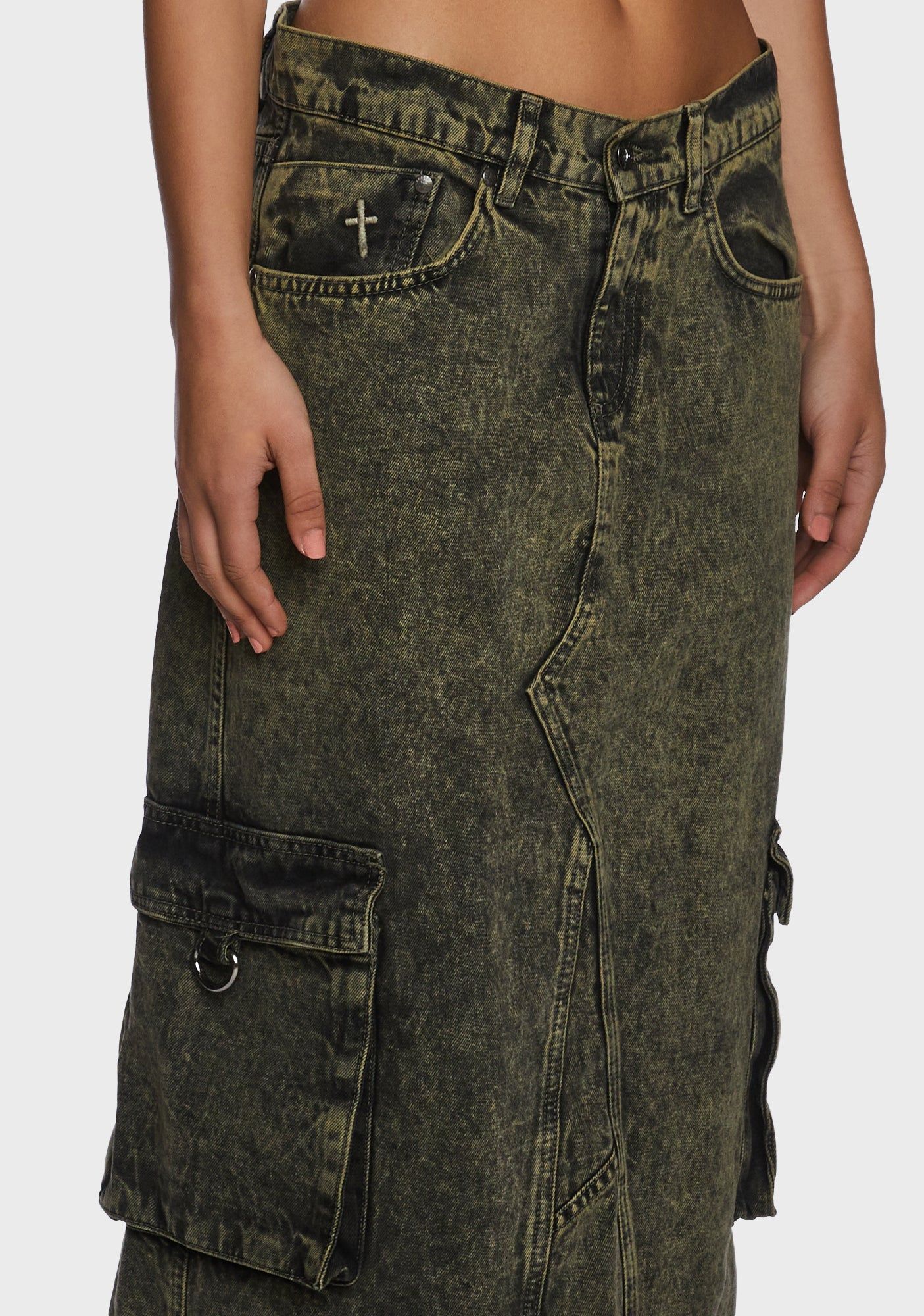 Enyo Denim Maxi Skirt sold by Dolls Kill product image thumbnail 2