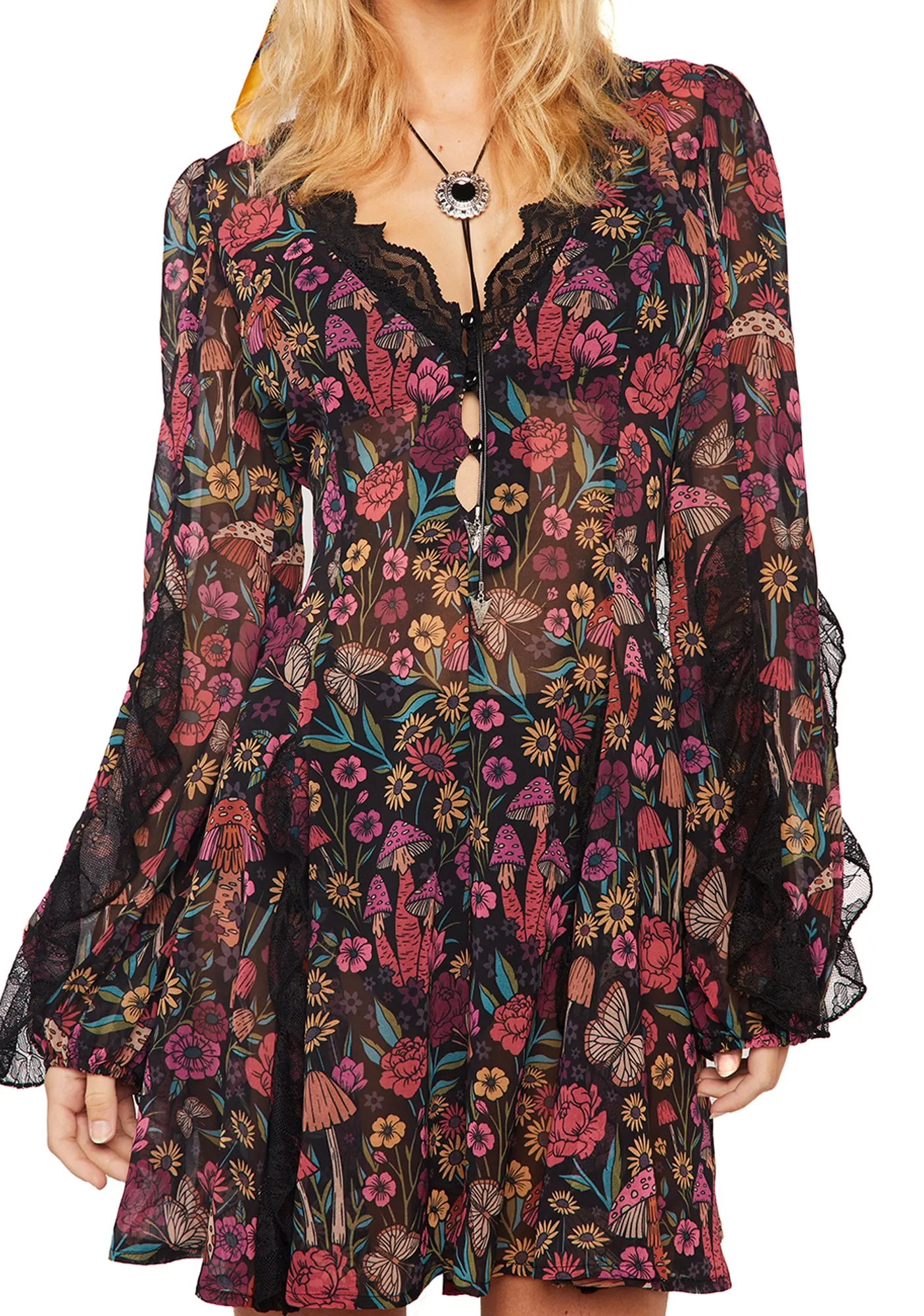 Daydreamer Floral Mini Dress sold by Dolls Kill product image thumbnail 5