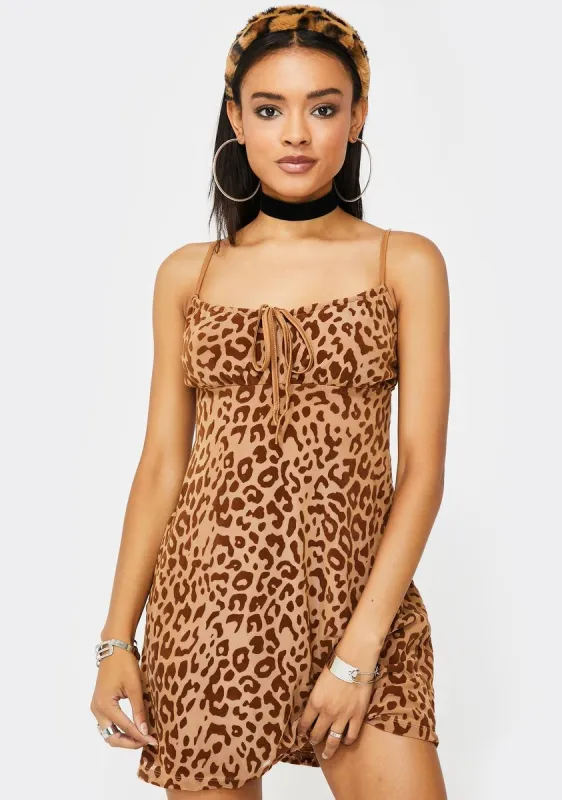 Tan Leopard Kumin Dress sold by Dolls Kill