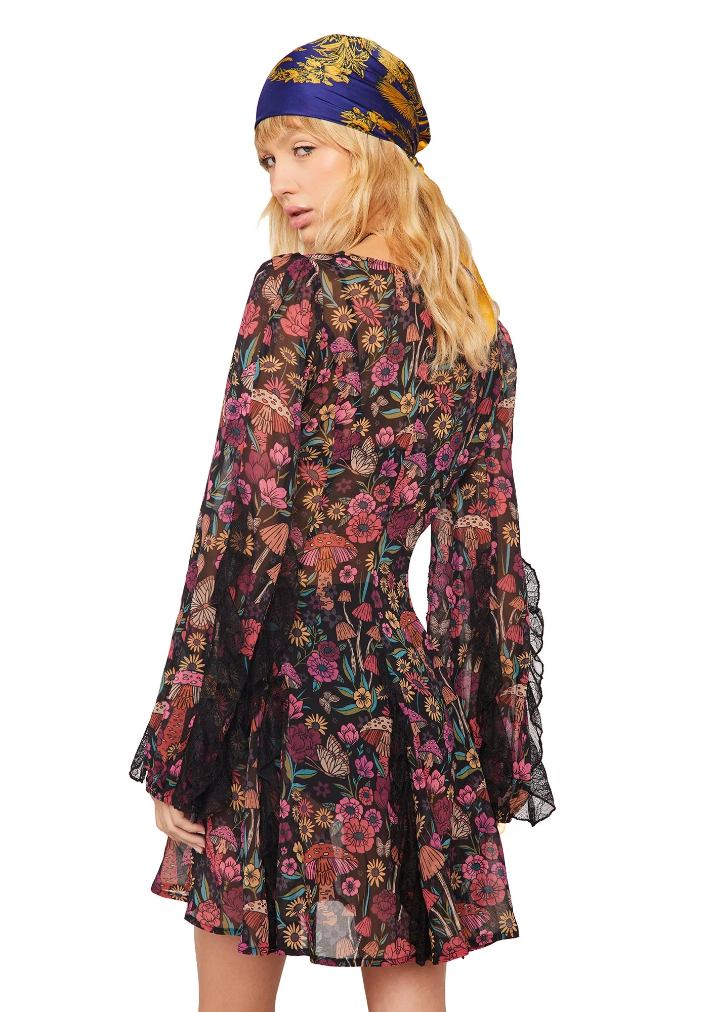 Daydreamer Floral Mini Dress sold by Dolls Kill product image thumbnail 4