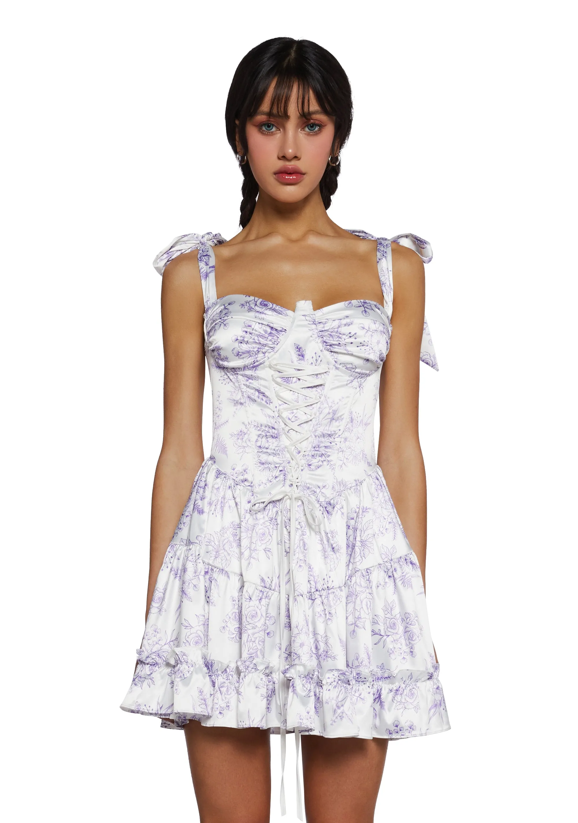 Holding Court Mini Dress - Lavender sold by Dolls Kill