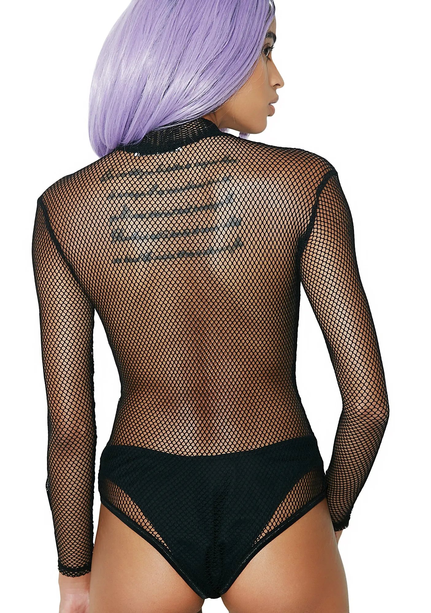Caught It Fishnet Bodysuit sold by Dolls Kill product image thumbnail 4