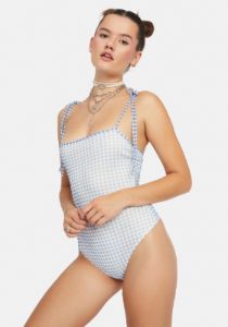 Be My Friend Gingham Bodysuit sold by Dolls Kill