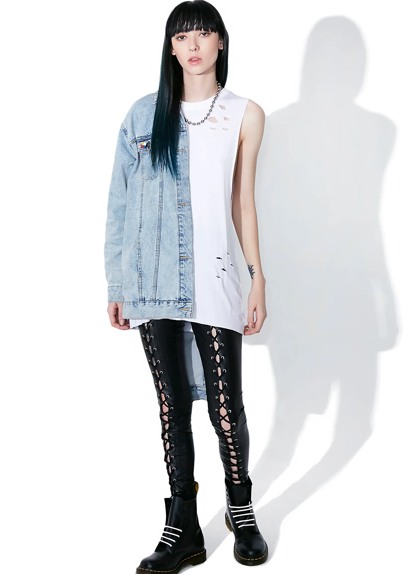 Flex On ‘Em Distressed Tank sold by Dolls Kill product image thumbnail 5