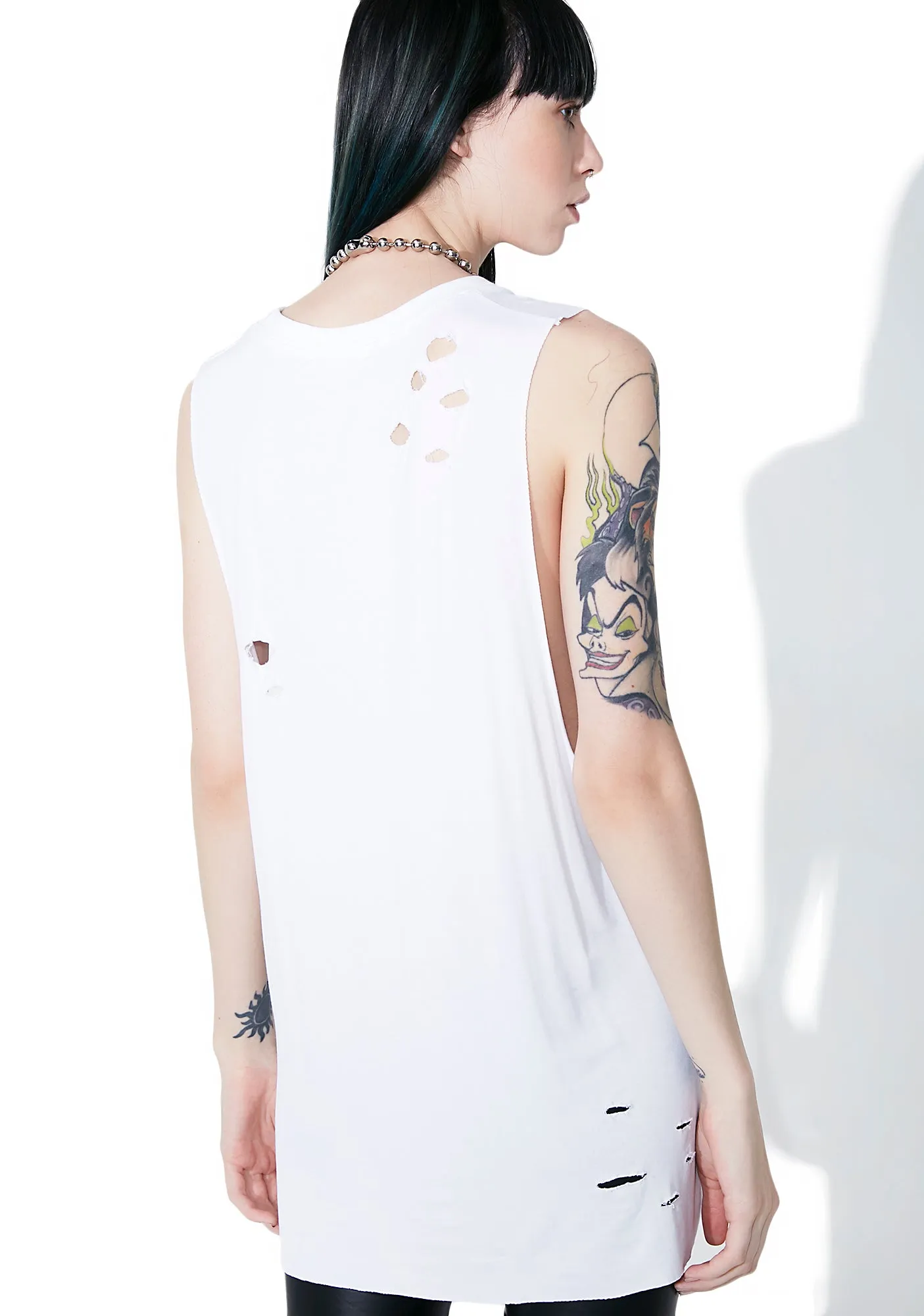 Flex On ‘Em Distressed Tank sold by Dolls Kill product image thumbnail 4