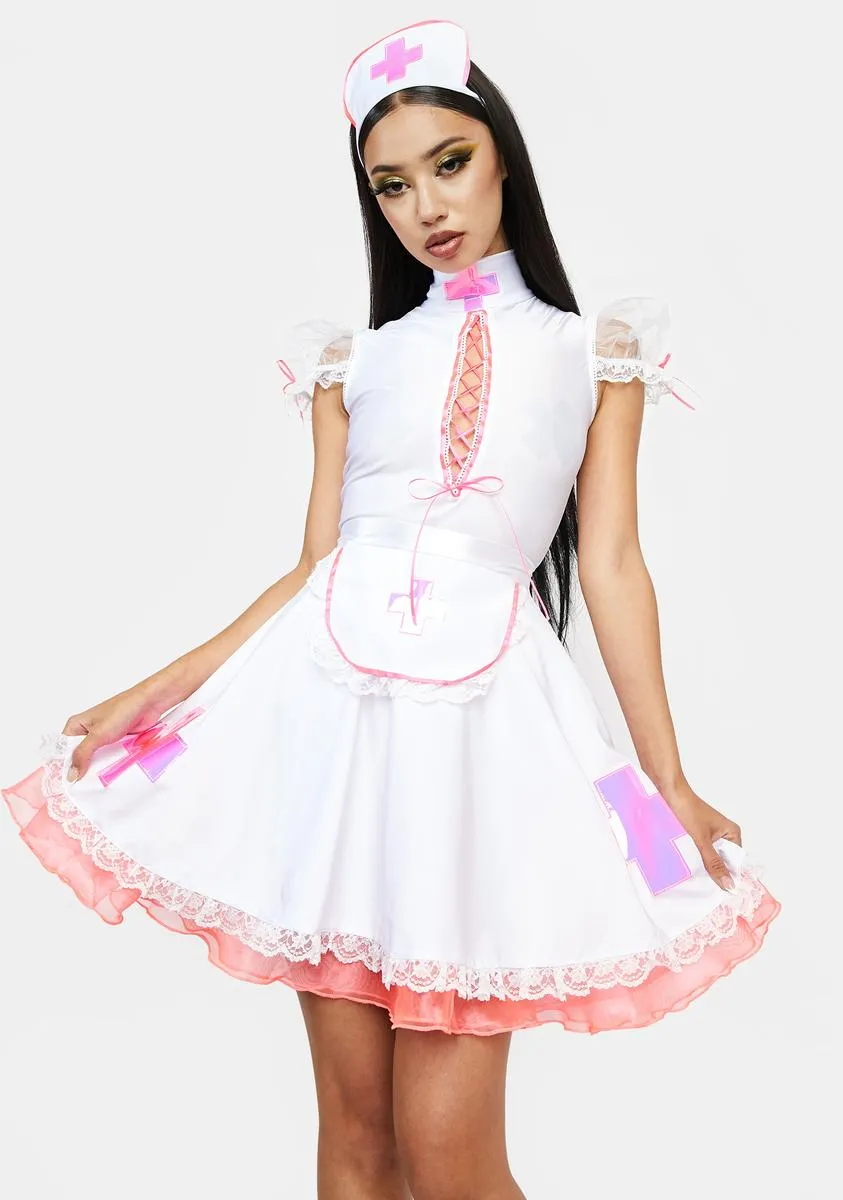 Neon Nurse Costume Set sold by Dolls Kill
