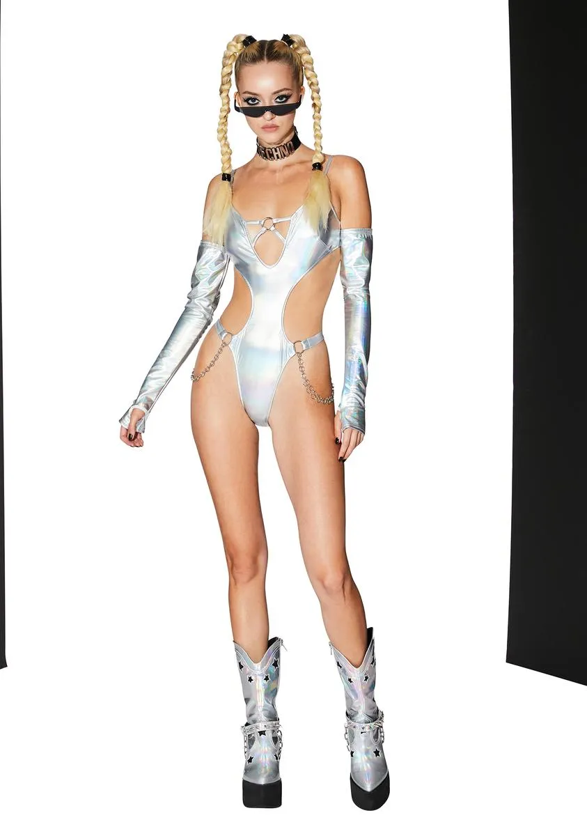 Digital Angel Holographic Bodysuit sold by Dolls Kill product image thumbnail 3