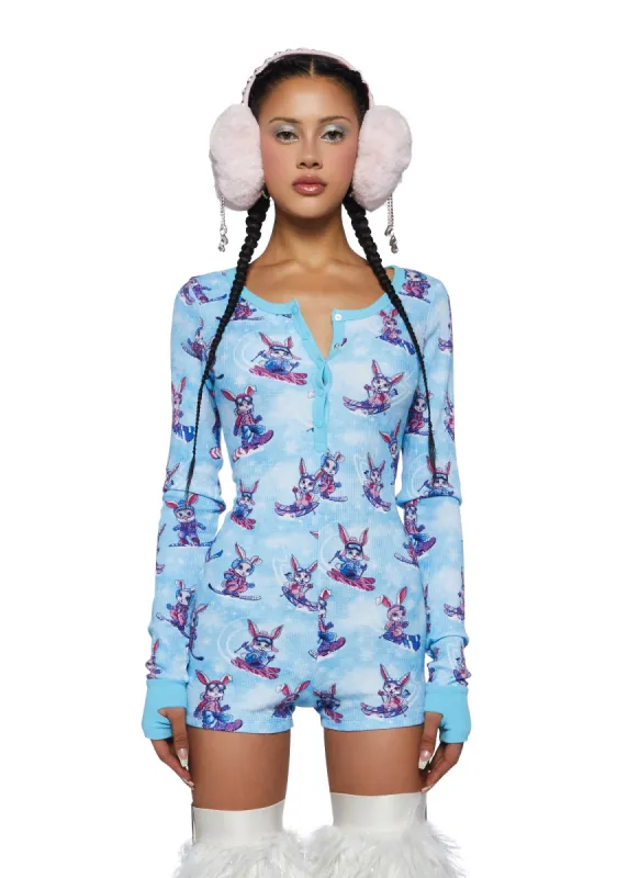 Snuggle Bunny Thermal Romper sold by Dolls Kill
