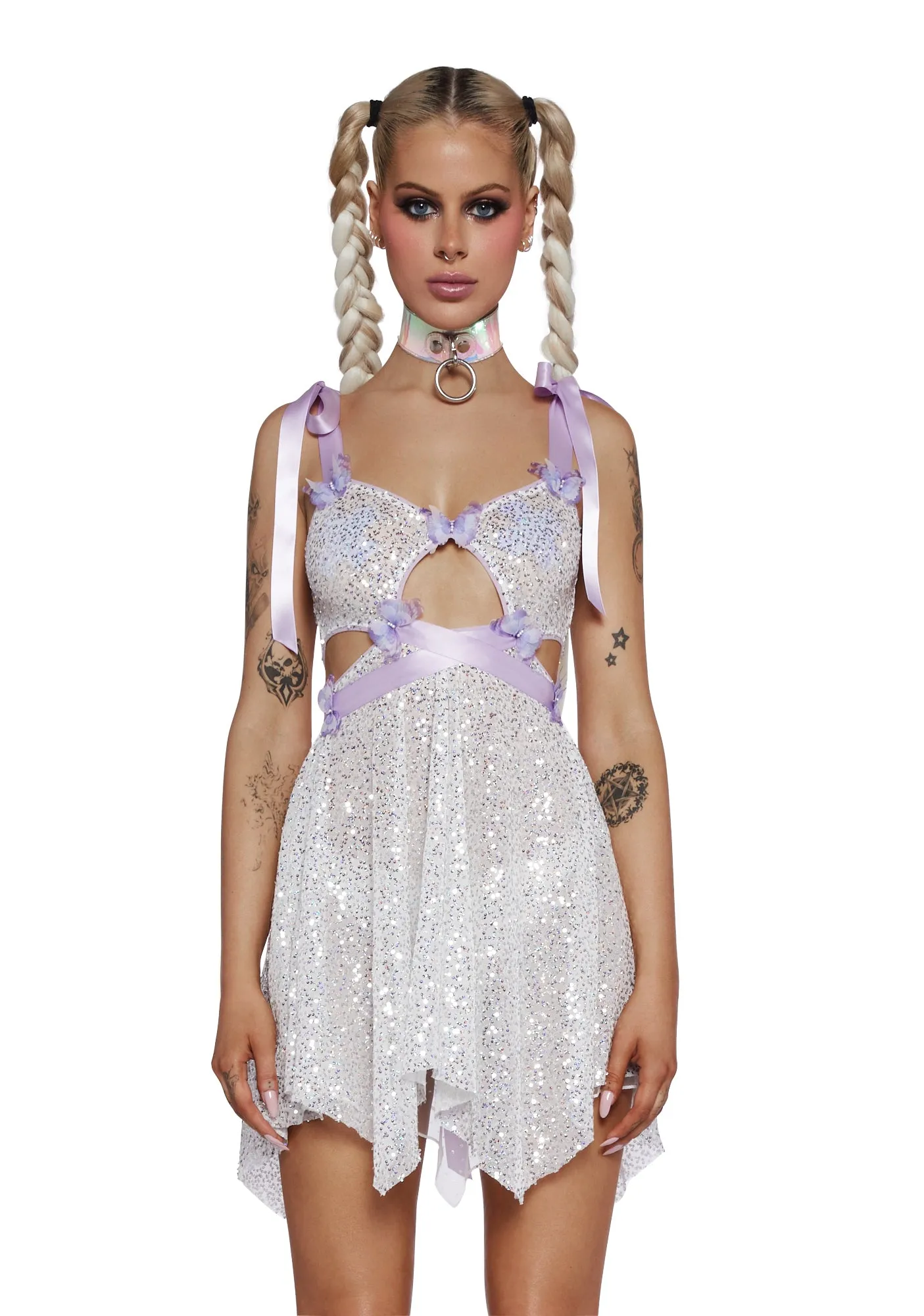 Mystical Stars Mini Dress sold by Dolls Kill