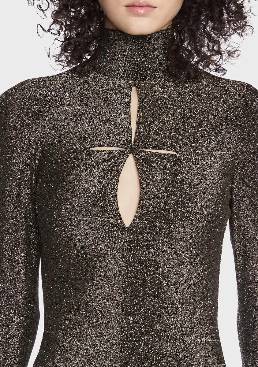 Lurex Slash Cutout Dress sold by Dolls Kill product image thumbnail 2