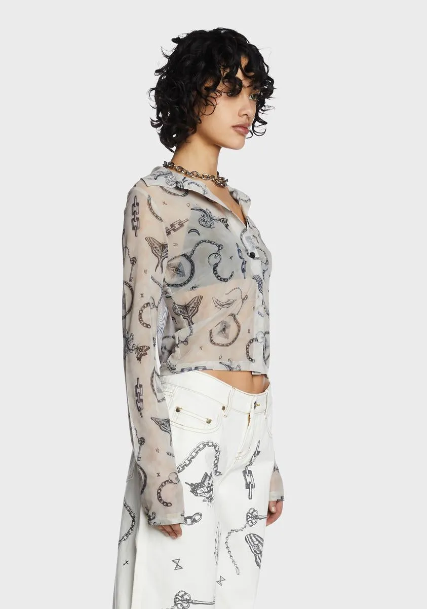 Spell Sheer Shirt sold by Dolls Kill product image thumbnail 4