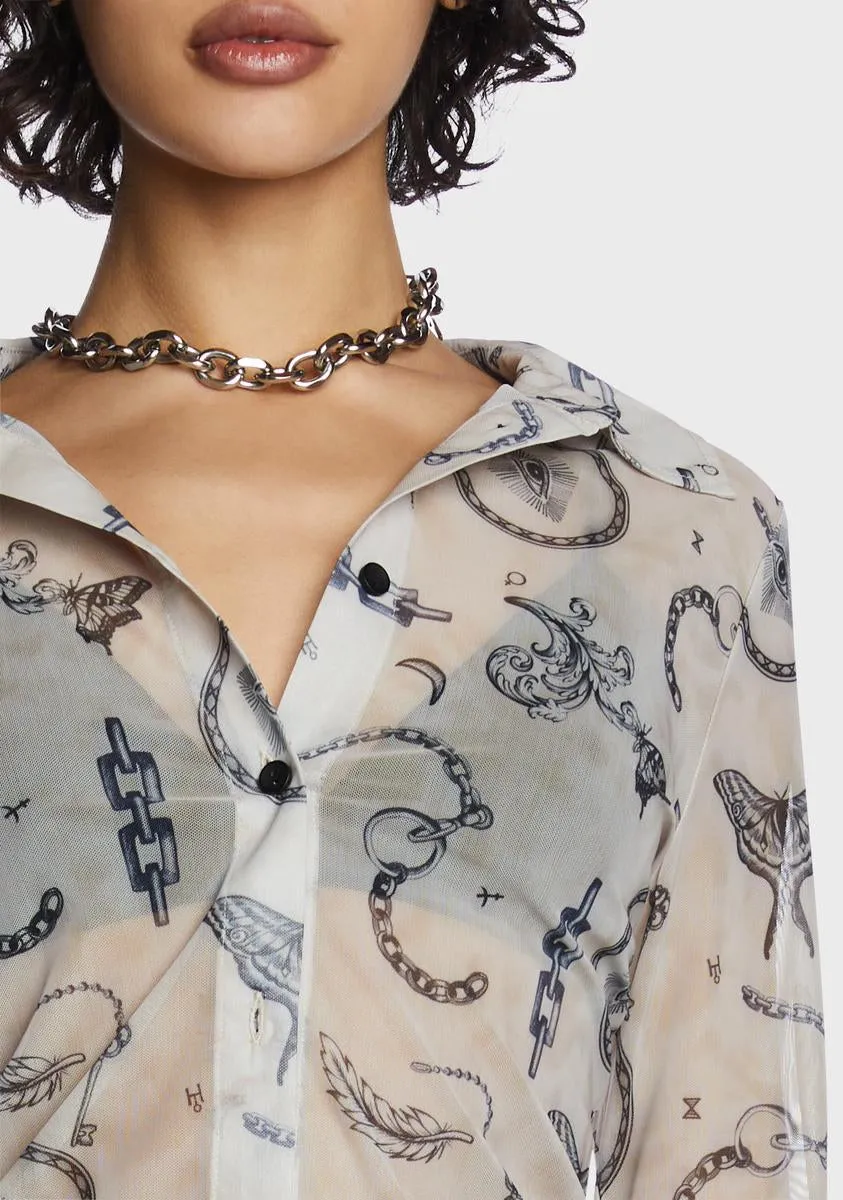 Spell Sheer Shirt sold by Dolls Kill product image thumbnail 2