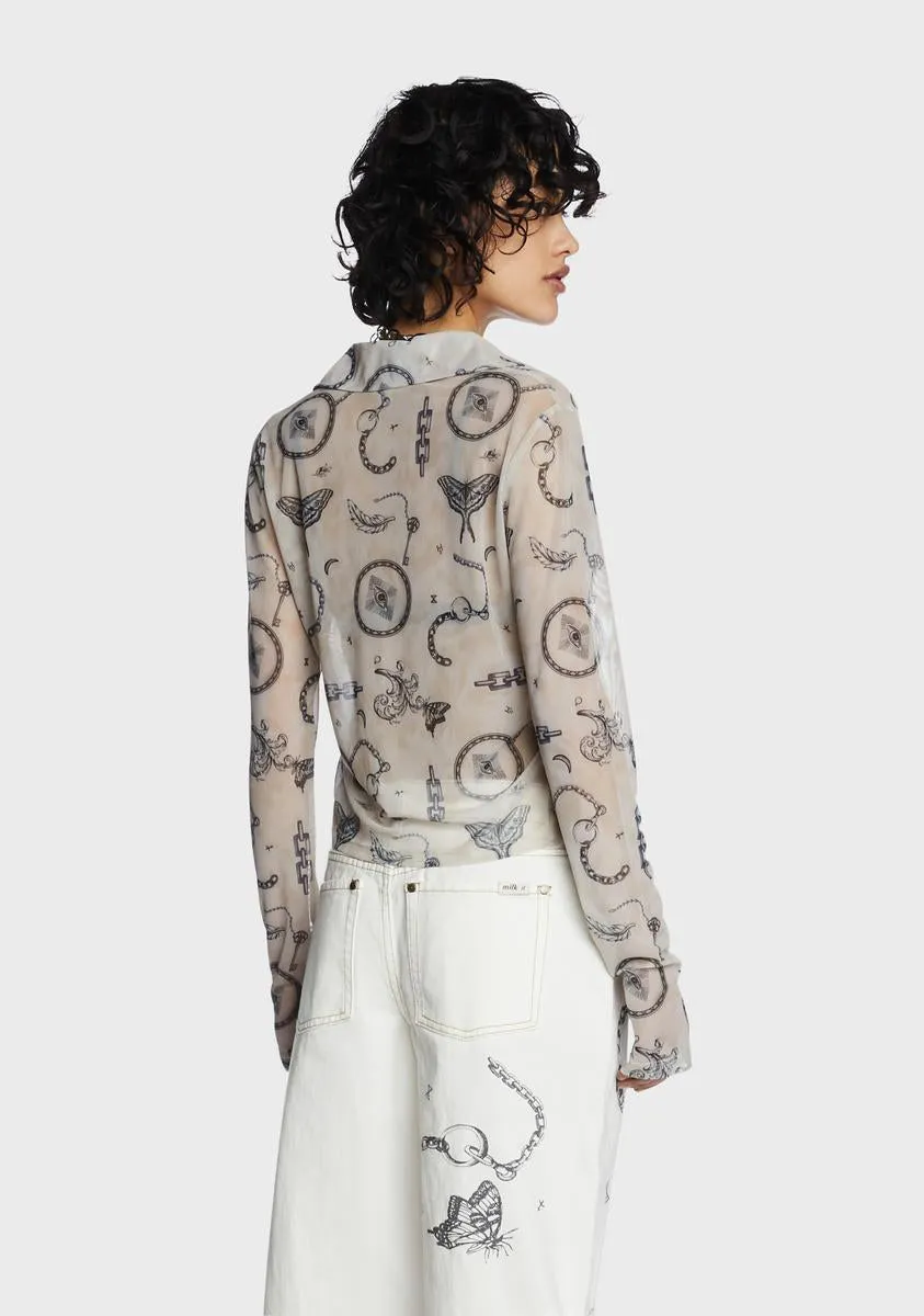 Spell Sheer Shirt sold by Dolls Kill product image thumbnail 5