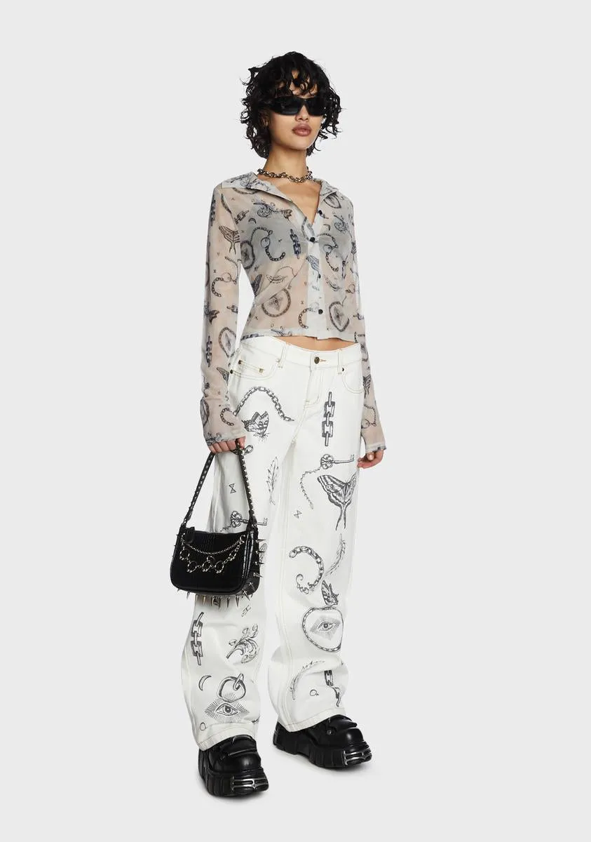 Spell Sheer Shirt sold by Dolls Kill product image thumbnail 3