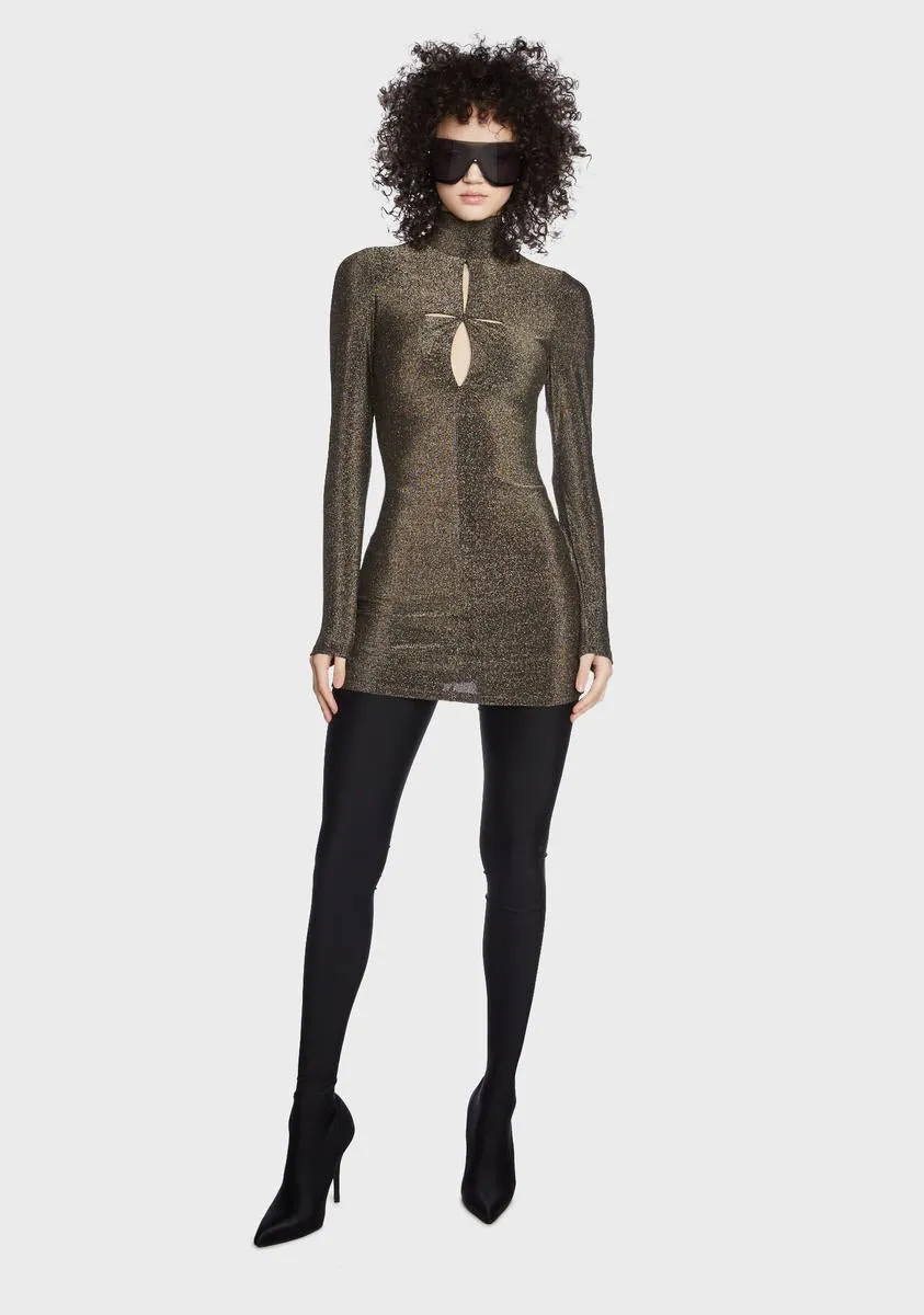Lurex Slash Cutout Dress sold by Dolls Kill product image thumbnail 4