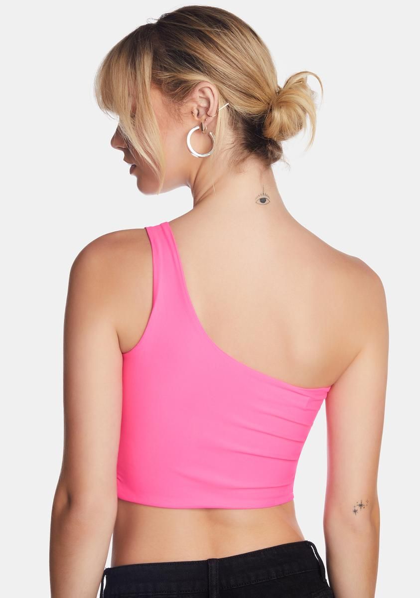 Pink Valuka One-Shoulder Top sold by Dolls Kill product image thumbnail 4