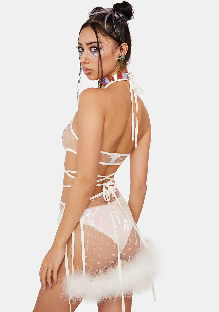 Fluffy Feelings Sheer Skirt Set sold by Dolls Kill product image thumbnail 4