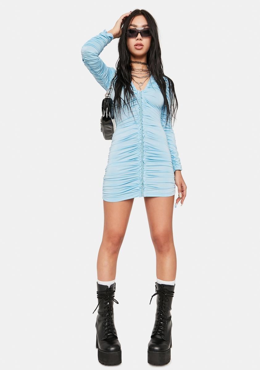 Sky Wind Ruched Mini Dress sold by Dolls Kill product image thumbnail 3