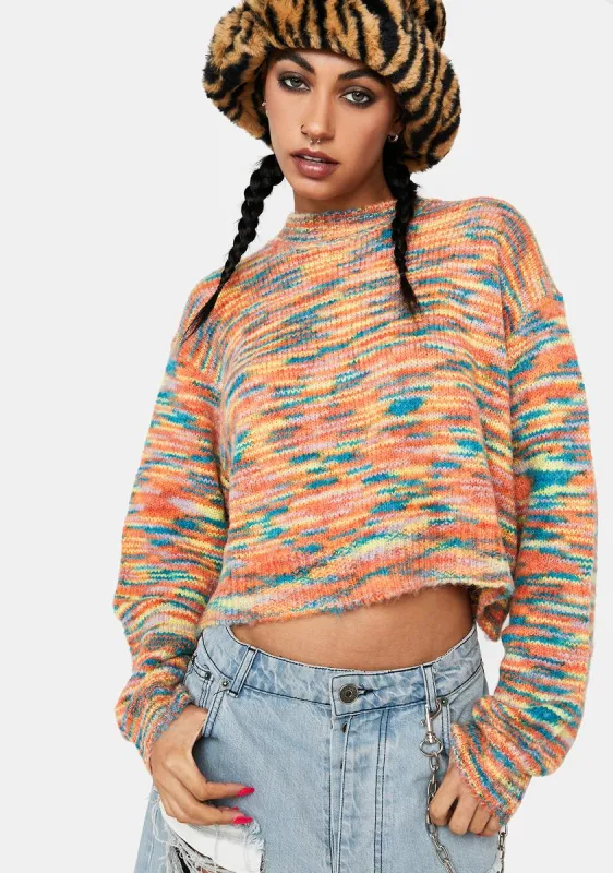 Coral Ready For Something Real Sweater sold by Dolls Kill