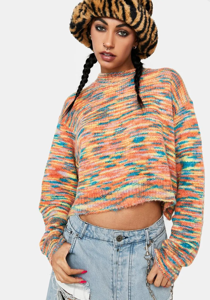 Coral Ready For Something Real Sweater sold by Dolls Kill