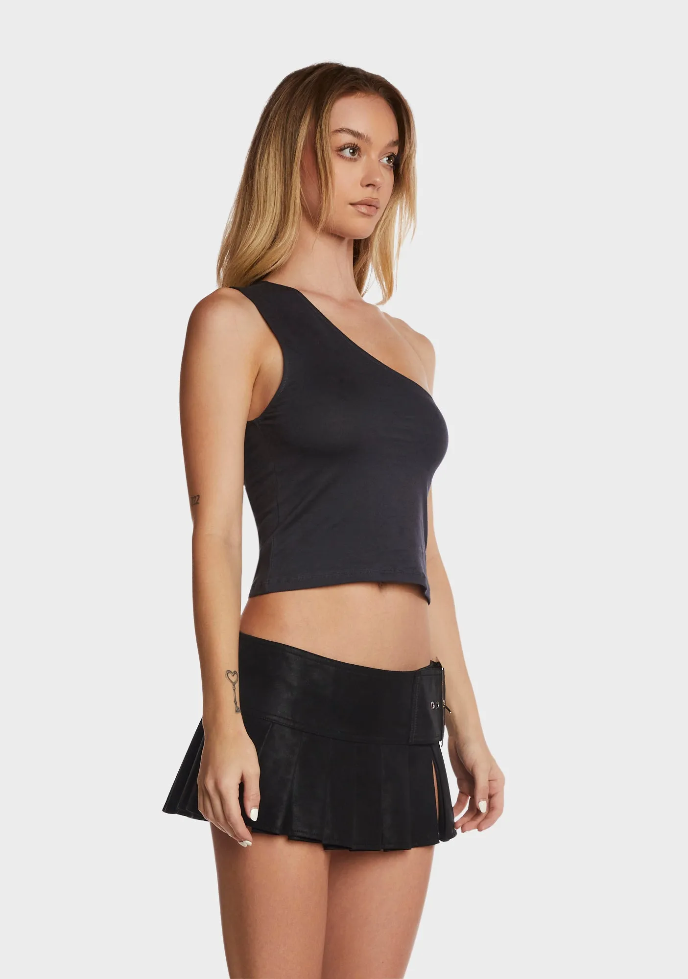 Bay One Shoulder Top - Black sold by Dolls Kill product image thumbnail 3