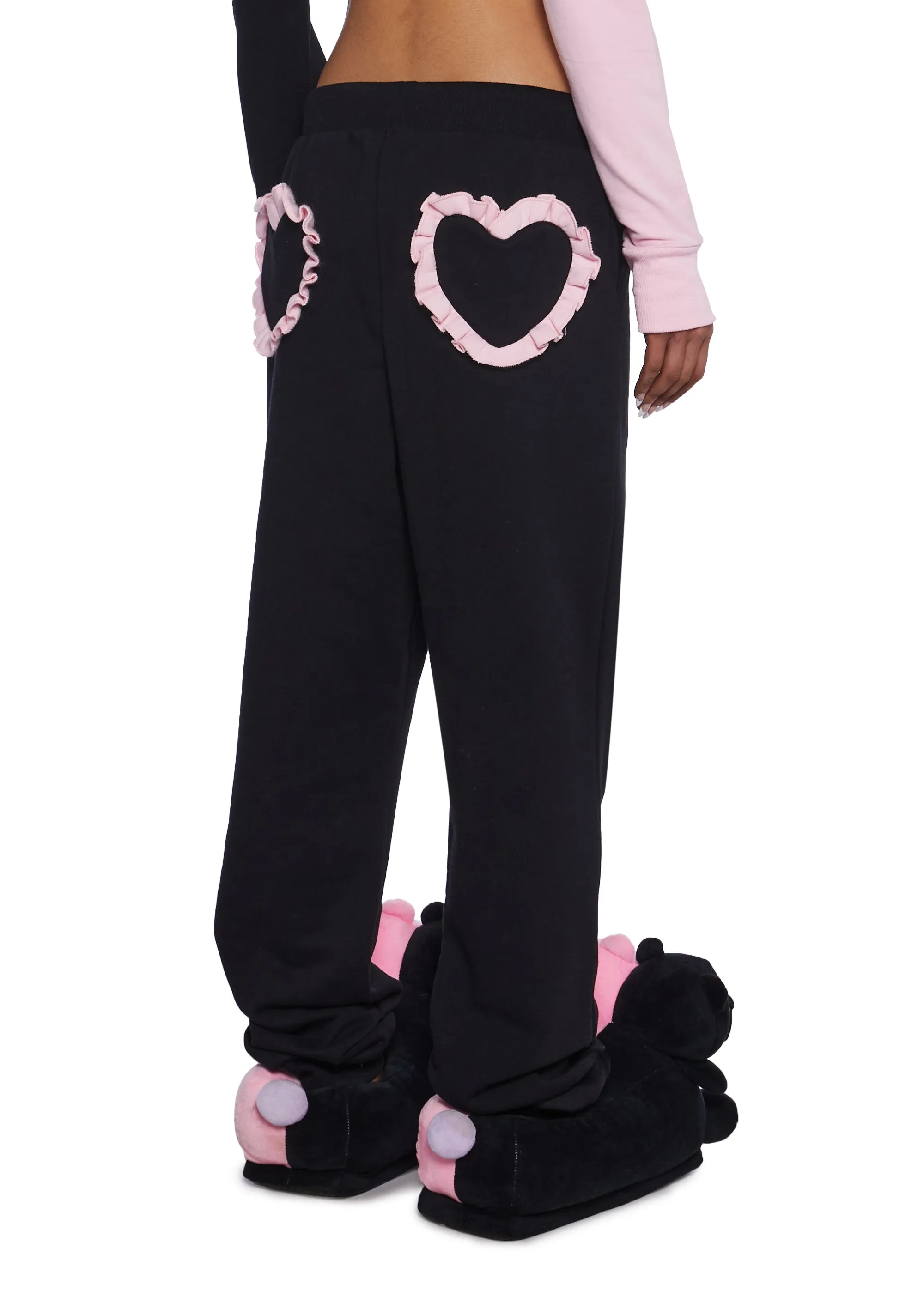 Flirty Kiss Jogger Sweatpants - Black sold by Dolls Kill product image thumbnail 2