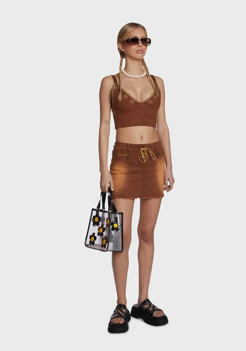 Acoustic Heartbeat Denim Crop Top sold by Dolls Kill product image thumbnail 2