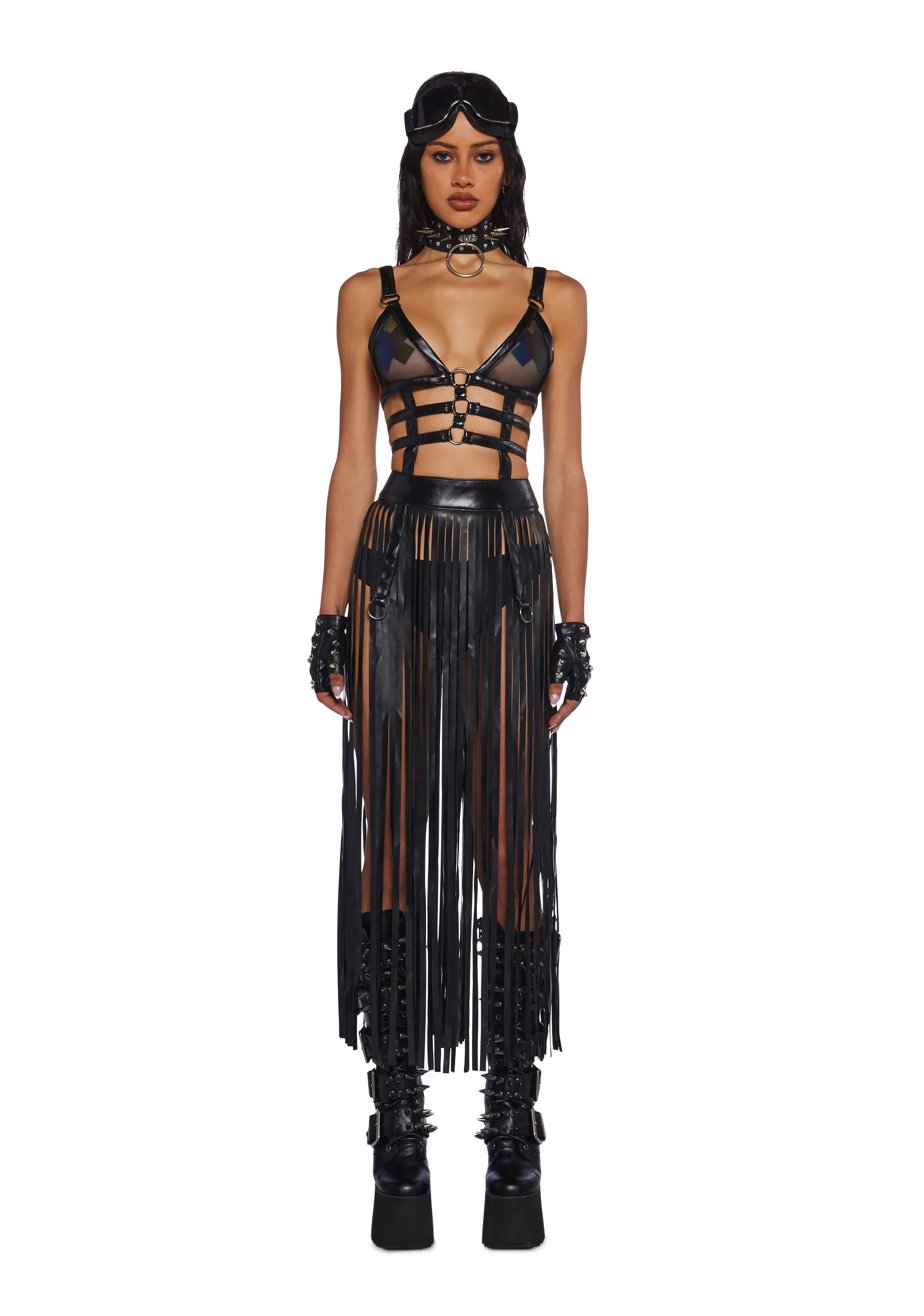 ワンピース QOOZA IMVAL Harness Leather Dress QOOZA IMVAL Harness Leather Dress ワンピース