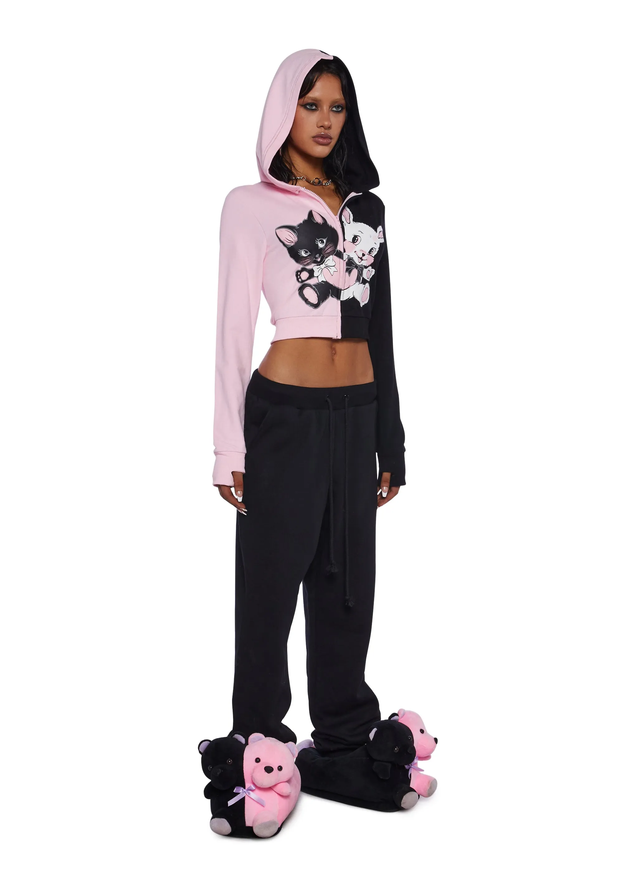 Flirty Kiss Jogger Sweatpants - Black sold by Dolls Kill product image thumbnail 4