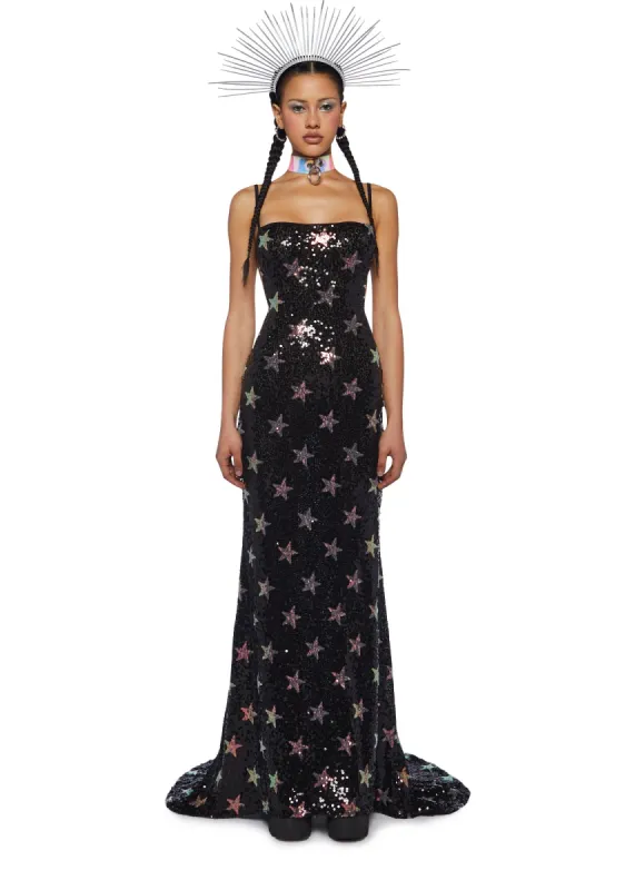 Millenium Goddess Supreme Maxi Dress sold by Dolls Kill