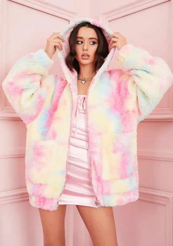 Angel For Hire Hooded Sherpa Jacket sold by Dolls Kill