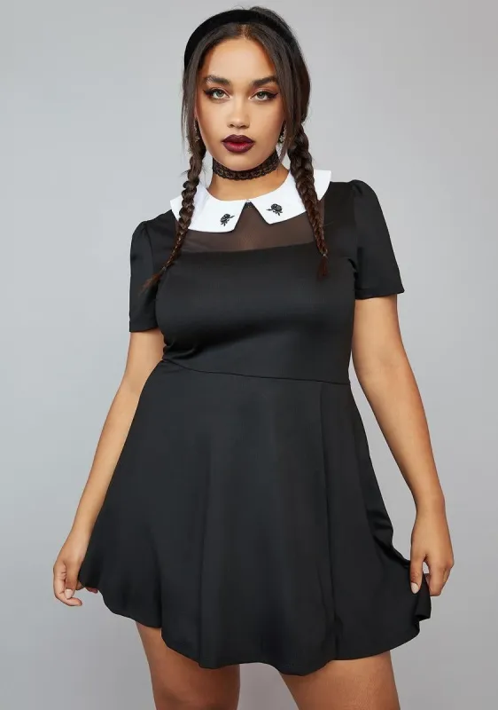 Plus Haunting Hallways Flared Mini Dress sold by Dolls Kill