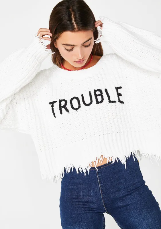 Trouble Storm Sweater sold by Dolls Kill