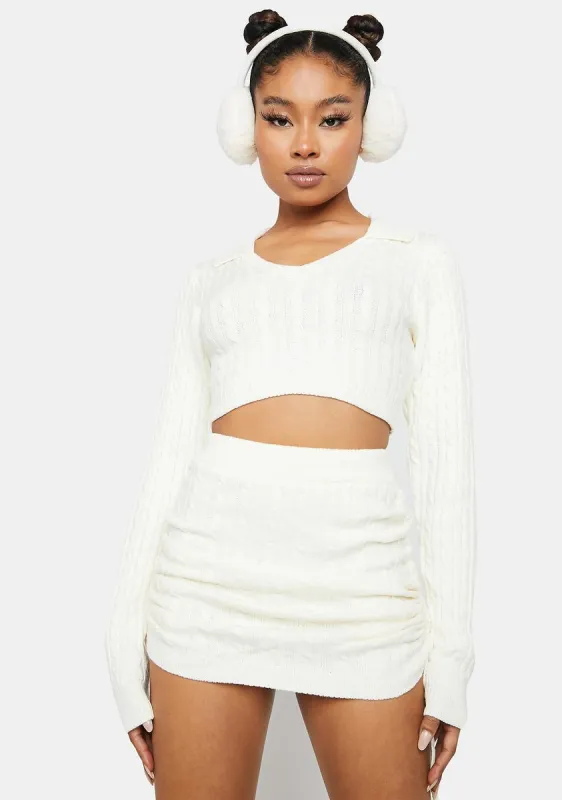 Instant Hit Knitted Skirt Set sold by Dolls Kill